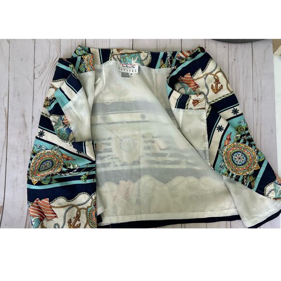 Talbots Petite Wrap Skirt - Size 8, Nautical Print - Picture 9 of 10